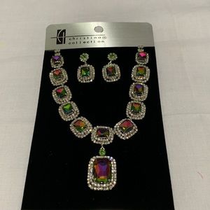 Bright Necklace and Earrings Jewelry